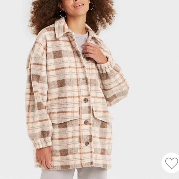 Universal Thread Plaid Button-Up Oversized Women's Jacket/Shacket